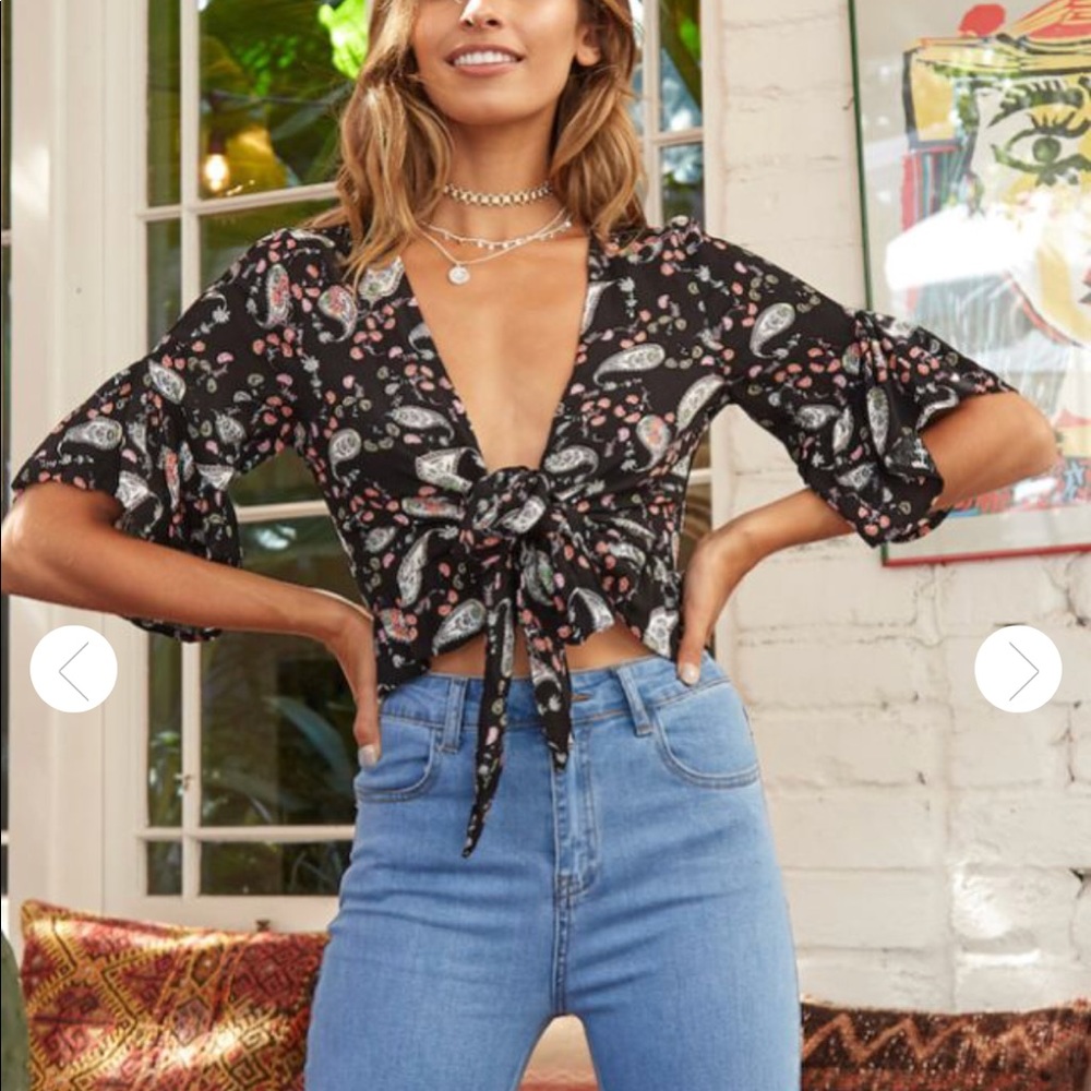 Black Imogen Crop Top